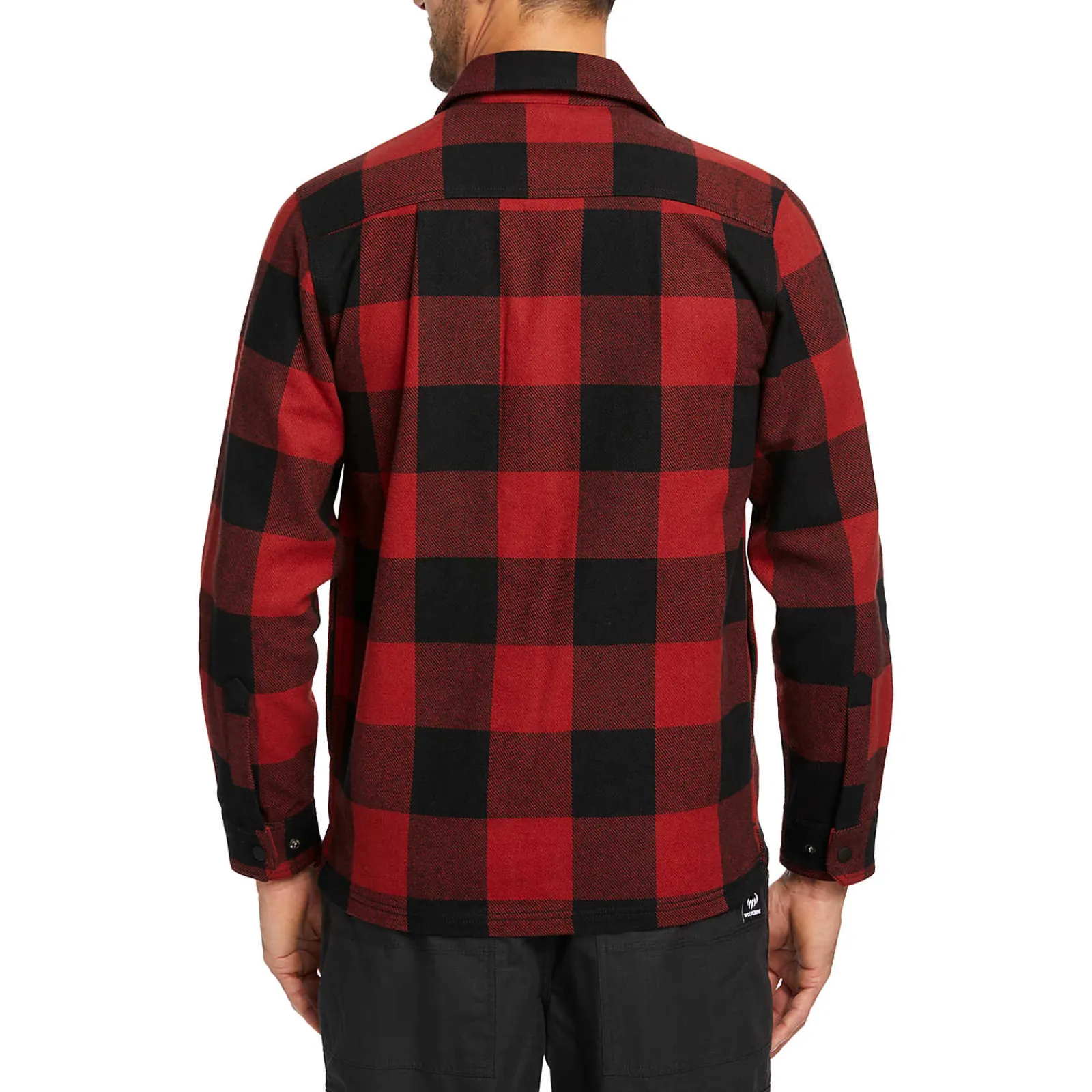 Wolverine Forge Flannel Overshirt Dark Red Plaid Outlet