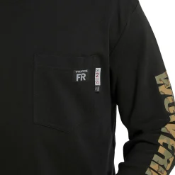 Wolverine FR Long Sleeve Print Tee Black Flash Sale