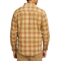 Wolverine Glacier Heavyweight Long Sleeve Flannel Shirt Coyote Plaid Shop