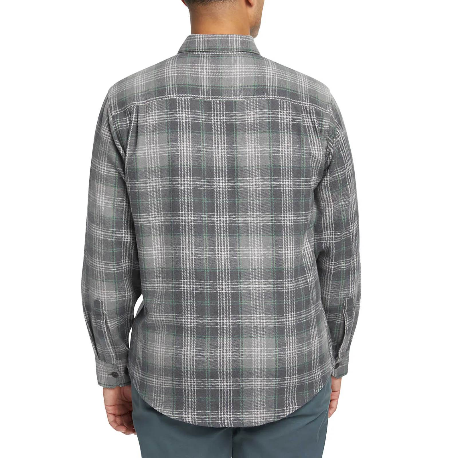 Wolverine Glacier Heavyweight Long Sleeve Flannel Shirt Greystone Plaid Clearance