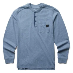 Wolverine Guardian Cotton&trade; Long Sleeve Henley Blue Heather Flash Sale