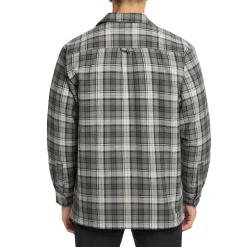 Wolverine Hastings Sherpa Lined Zip Shirt-Jac Asphalt Plaid Hot
