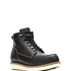 Wolverine I-90 DuraShocks&reg; Moc-Toe 6" Work Boot Black/White Fashion