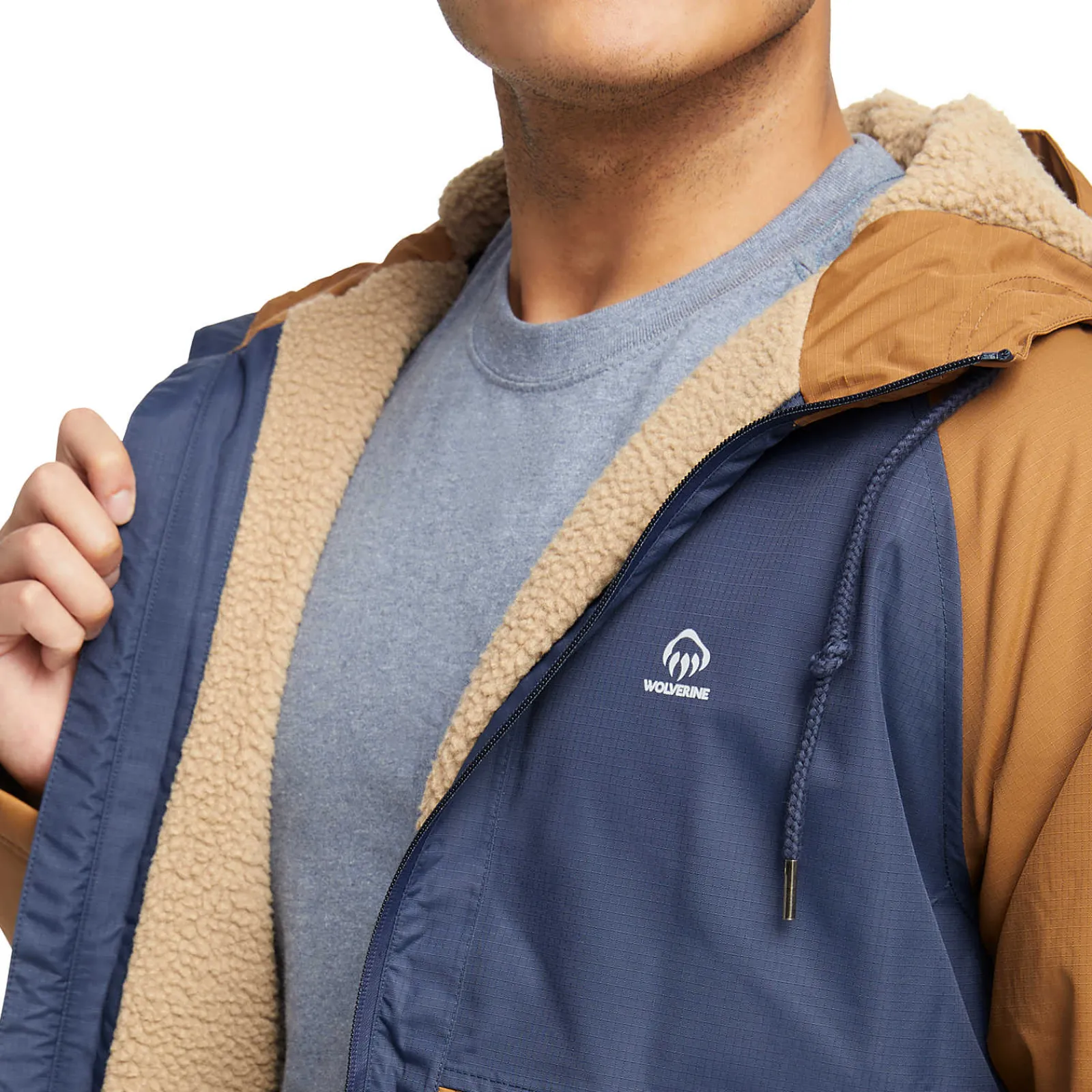 Wolverine I-90 Sherpa Lined Rain Jacket Navy Cheap
