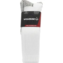 Wolverine 2-PK Steel-Toe Cotton Over-the-Calf Sock White Sale