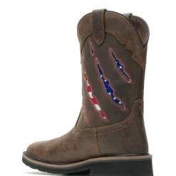 Wolverine Rancher Claw Steel Toe Wellington Brown/Flag Fashion