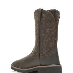Wolverine Rancher Square-Toe Steel-Toe Wellington Dk Brown/Rust New