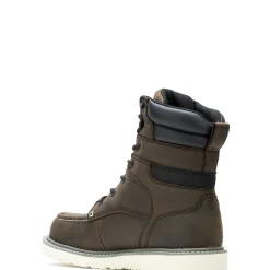 Wolverine Trade Wedge 8" Moc-Toe Steel-Toe Work Boot Dark Brown Fashion