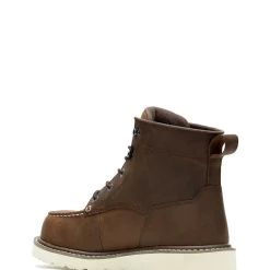 Wolverine Trade Wedge Unlined 6" Moc-Toe Composite-Toe Work Boot Dark Brown Best