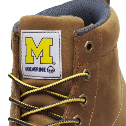 Wolverine X Valiant University Of Michigan Floorhand Moc Toe Work Boot Tan Discount